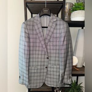 Ermenegildo Zegna Wool & Silk Plaid Jacket